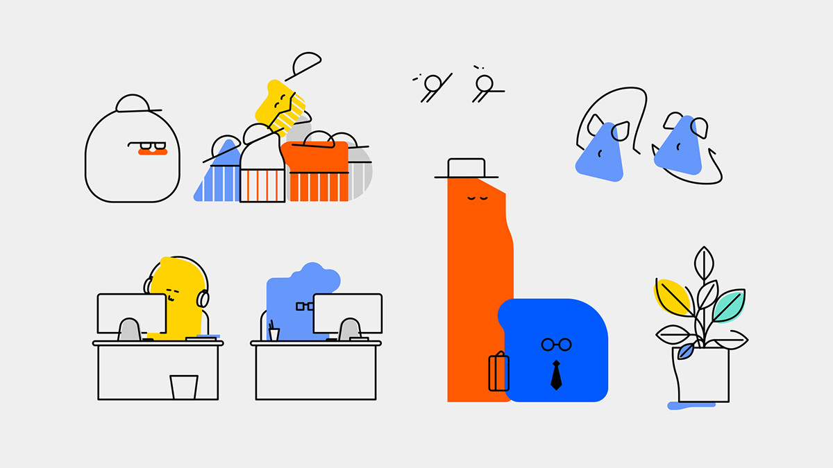 几何图形原创IP形象设计欣赏