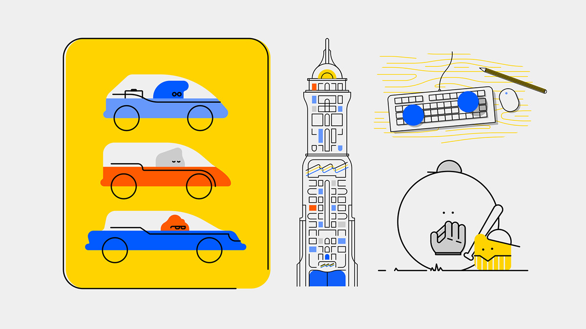 几何图形原创IP形象设计欣赏