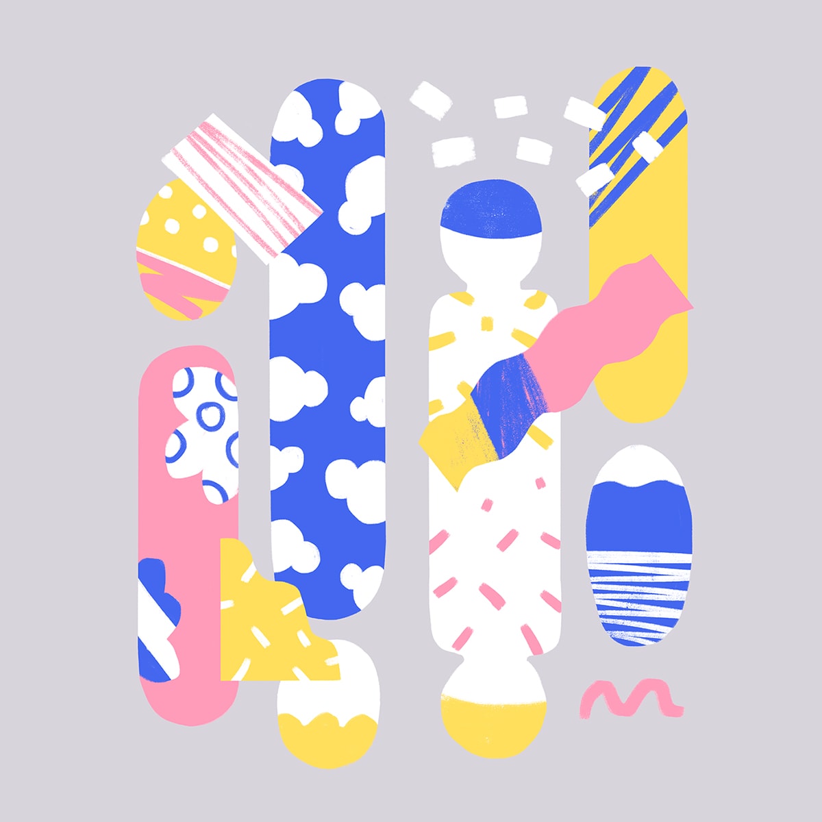 几何图形构造多变有趣的原创IP形象