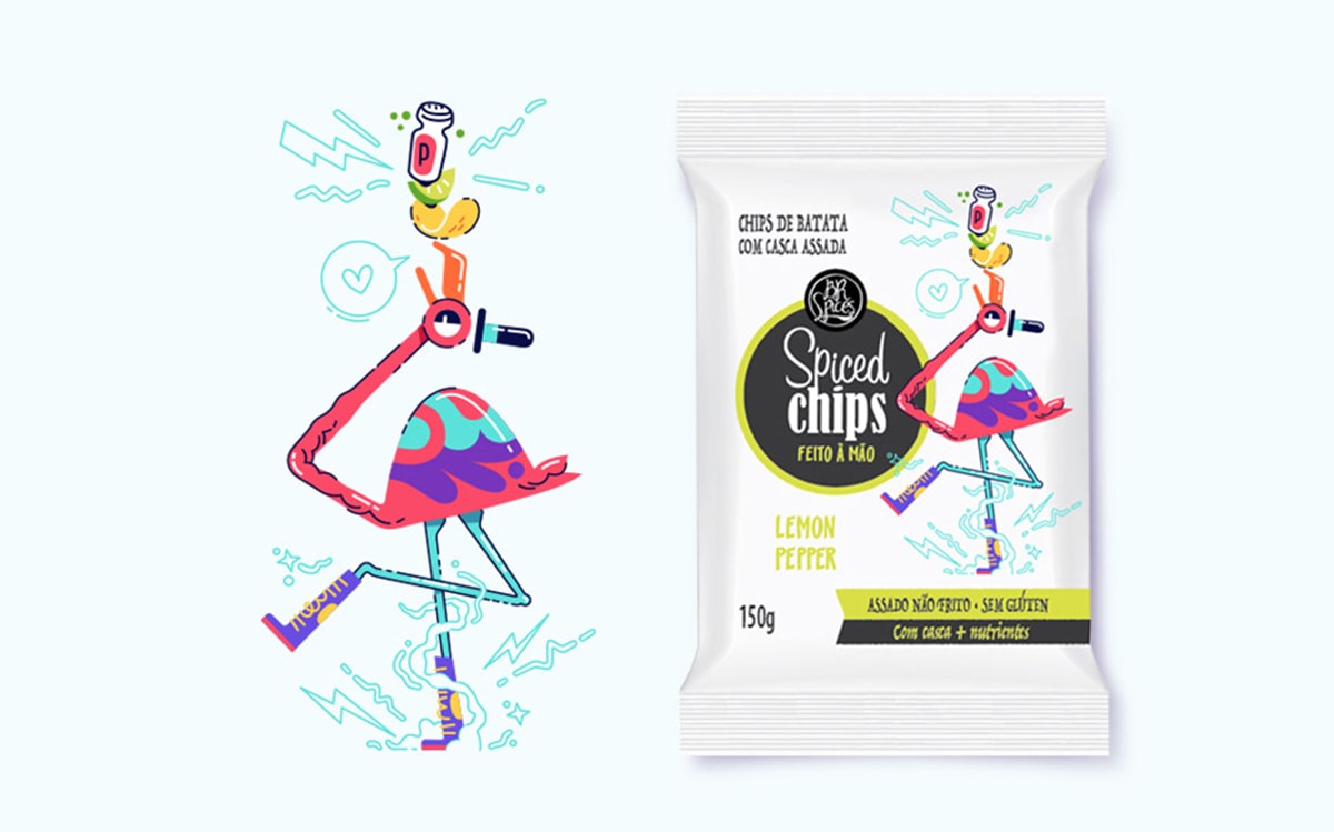 零食小吃品牌包装插图设计