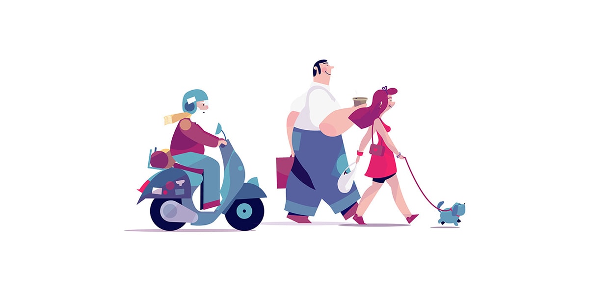 安全骑车的创意性插图设计欣赏