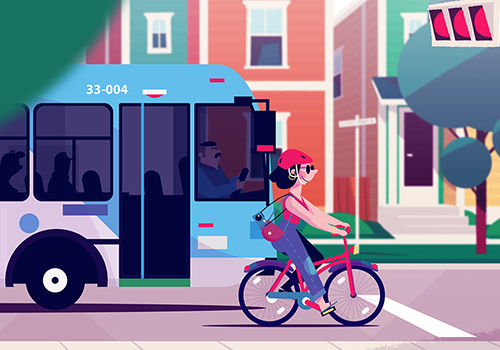 安全骑车的创意性插图设计欣赏