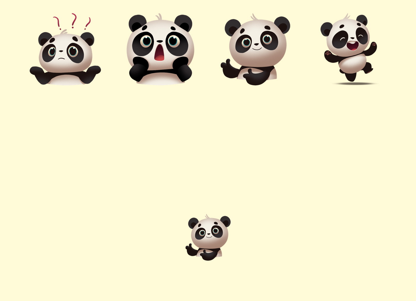 呆萌可爱的原创IP卡通形象展示