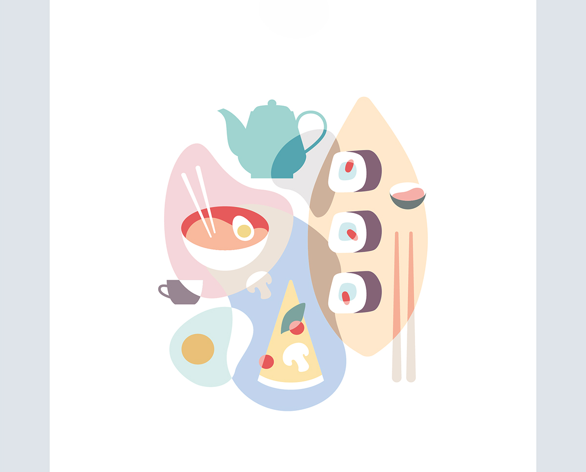 简约创意的餐饮插图设计欣赏  