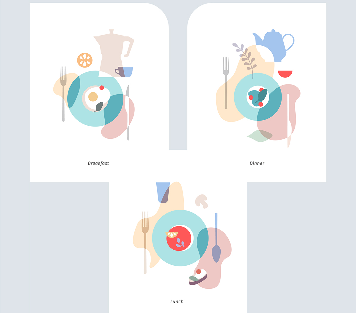 简约创意的餐饮插图设计欣赏  