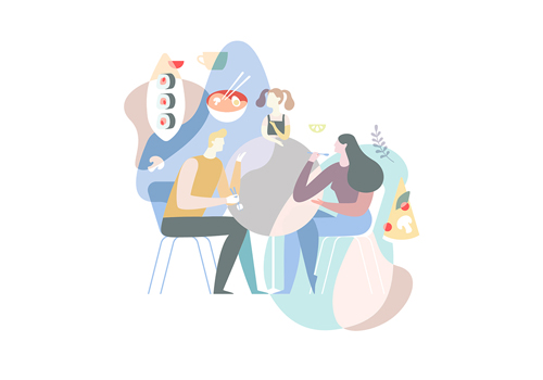 简约创意的餐饮插图设计欣赏