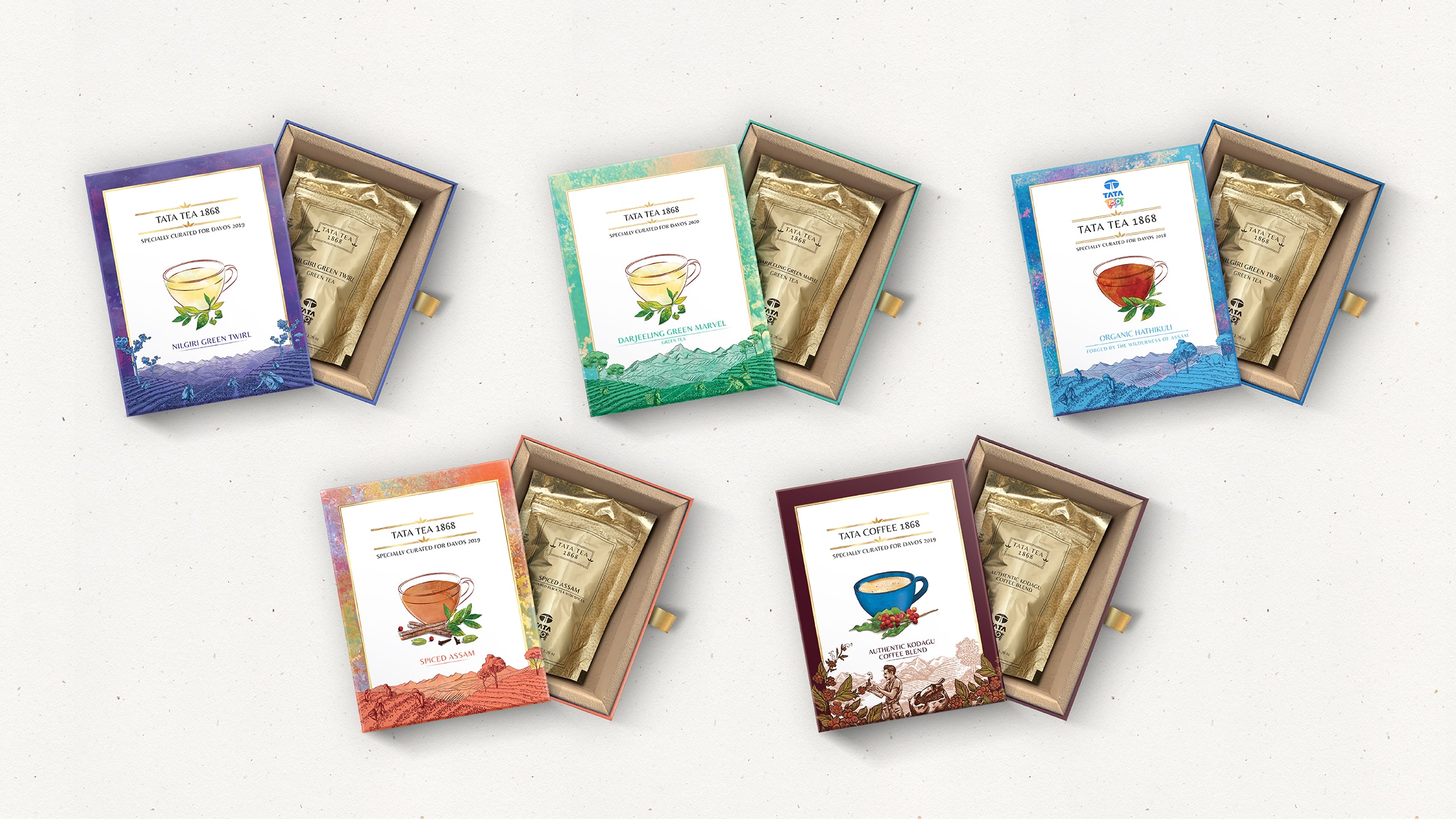 塔塔礼品茶的IP插画形象设计